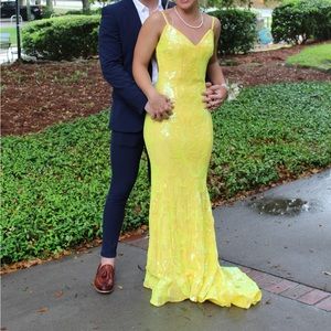 Yellow Jovani prom dress